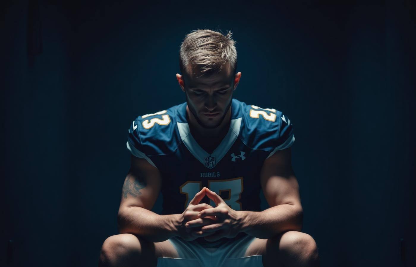 Athlete in locker room after head impact